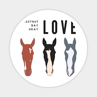 Horse Trio Love Magnet